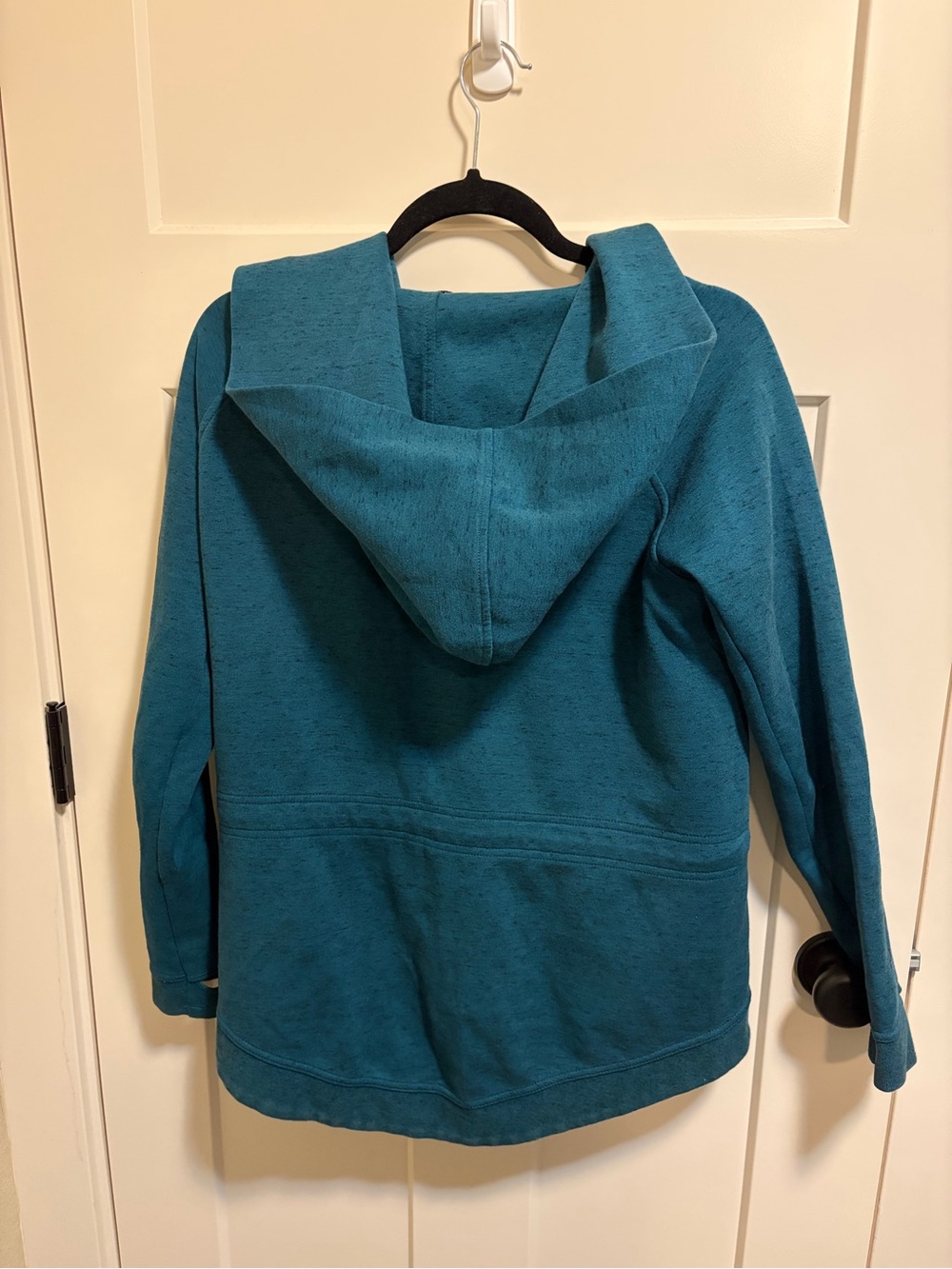 Nike Women’s Teal Tech Fleece Cape Hoodie Pullover Asymmetrical Zipup - Picture 7 of 7
